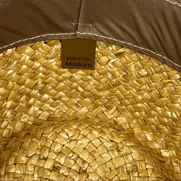 Straw Hat Fruit Fabric Print Made In The USA Size Medium - Picture 9 of 12